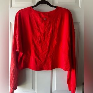Size 12 cropped long sleeve top Lululemon